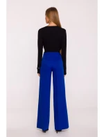 model 21296011 Kalhoty se širokými nohavicemi královská modř - Moe model 21296011 Kalhoty se širokými nohavicemi královská modř - Moe
