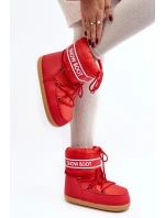 Dámské červené boty do sněhu se zavazováním Soia Dámské červené boty do sněhu se zavazováním Soia