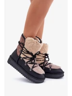 Dámské sněhule D.Franklin s kožíškem – černé Dámské sněhule D.Franklin s kožíškem – černé