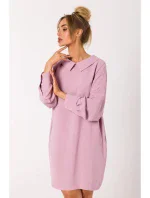 Dámské košilové šaty model 21066320 Pudr růžová - Moe