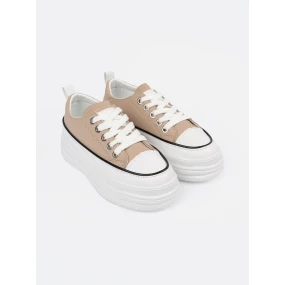 Luxusní  tenisky hnědé dámské platforma