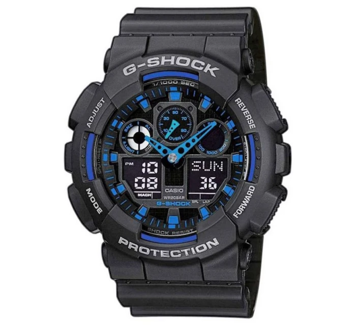 Pánské hodinky CASIO G-SHOCK GA-100-1A2ER + krabice Pánské hodinky CASIO G-SHOCK GA-100-1A2ER + krabice