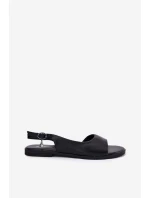 Dámské Sandály Na Ploché Podešvi Černé Weanise Dámské Sandály Na Ploché Podešvi Černé Weanise