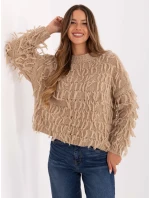 Sweter MI SW model 21314420 beżowy - FPrice Sweter MI SW model 21314420 beżowy - FPrice