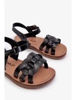 Dětské sandály se zapínáním na suchý zip, Black Marimona Dětské sandály se zapínáním na suchý zip, Black Marimona