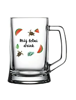 Personalizovaná pivní sklenice s letním mixem