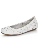 Kožená pohodlná polobotka W model 22033618 bílá - Rieker Kožená pohodlná polobotka W model 22033618 bílá - Rieker