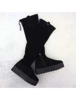 Dámské černé semišové boty na platformě model 21905119 - Big Star Dámské černé semišové boty na platformě model 21905119 - Big Star