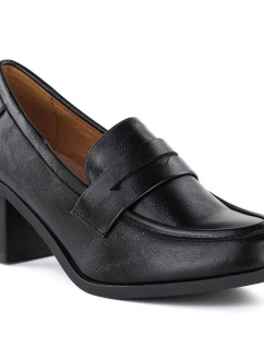 Černá dámská obuv na podpatku model 22015036 - M. Daszyński