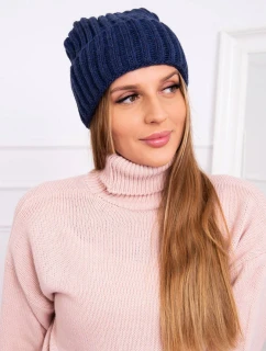 Čepice s rolováním Magda K293 navy blue