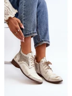 model 21646171 Nízké Kozačky Kožené Dámské Stříbrné - Zazoo