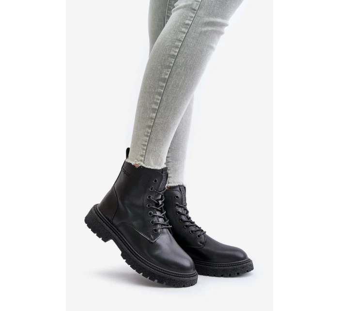 Zateplené botky workery dámské model 21671558 černé - Big Star Shoes Zateplené botky workery dámské model 21671558 černé - Big Star Shoes