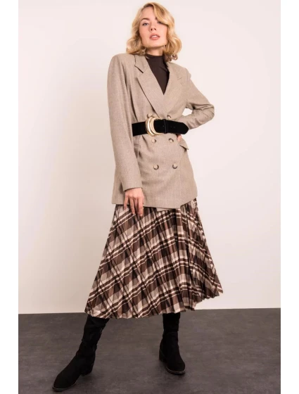 Dámská sukně hnědá  BSL model 18318776 - FPrice