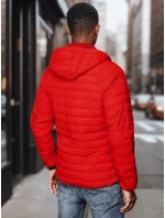 Pánská přechodná prošívaná bunda červená FashionStreet TX4417