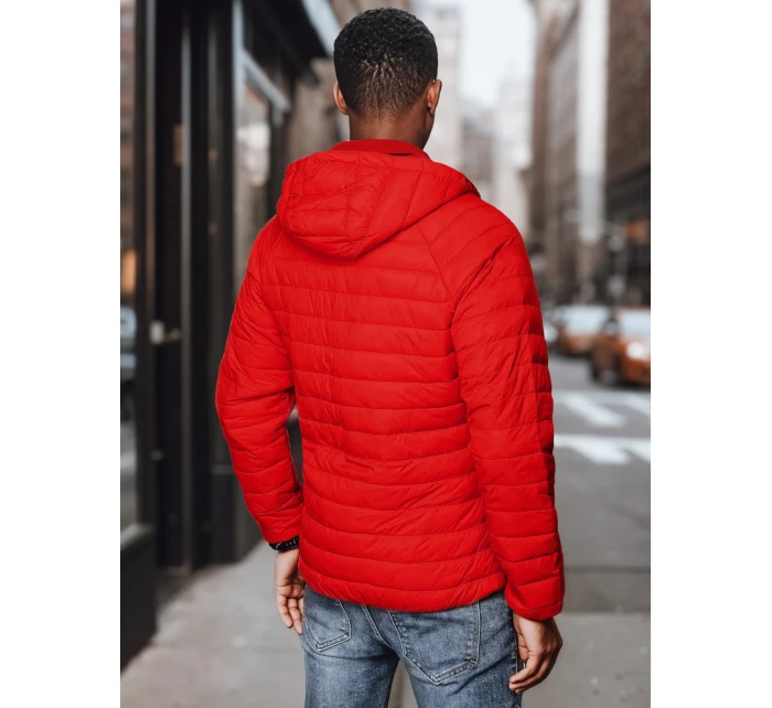 Pánská přechodná prošívaná bunda červená FashionStreet TX4417