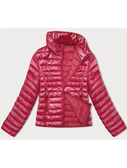 Červená prošívaná dámská bunda se stojáčkem model 18914543 - J.STYLE