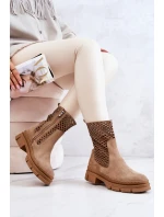 Kožené boty Nicole Světle hnědé model 21574573 - Boto