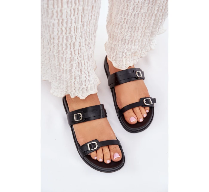 Dámské Sandály S Přezkami Černé model 21700018 - Boto Dámské Sandály S Přezkami Černé model 21700018 - Boto