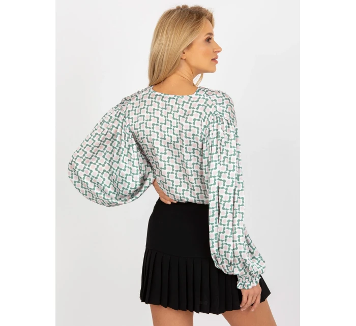 Dámská košile LK KS 509017.64 bílá a béžová - FPrice