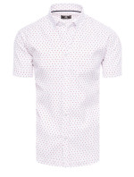 Pánská košile s krátkým rukávem bílá Dstreet KX1025