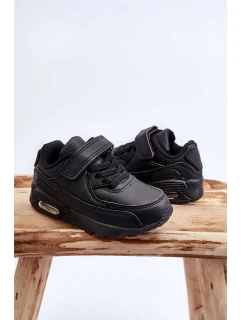 Dětské kožené sportovní boty na platformě černá Lori