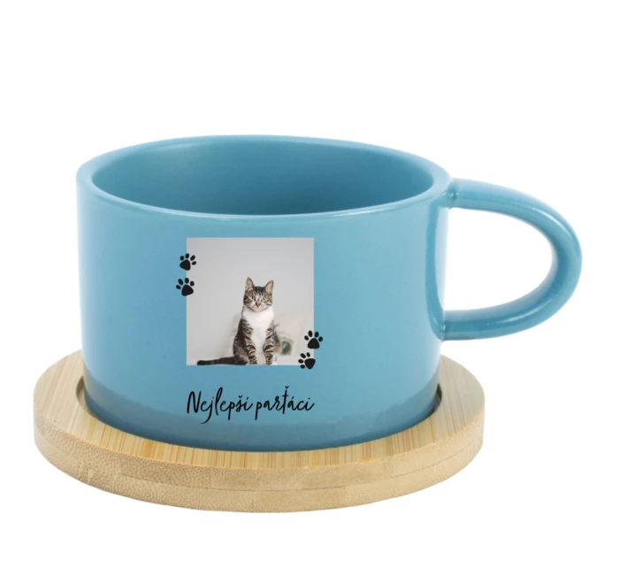 Personalizovaný keramický hrníček Makronka - fotografie s mazlíčkem