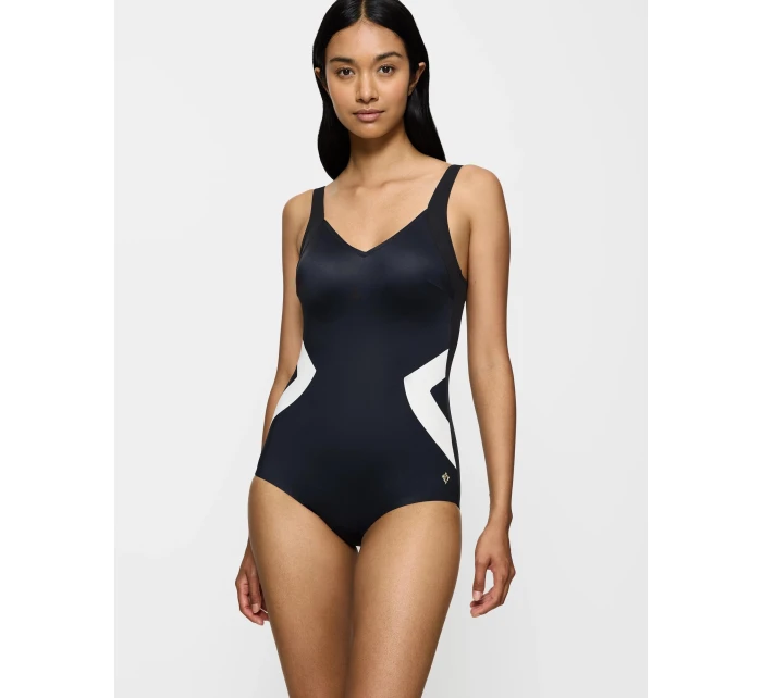 Dámské jednodílné plavky Summer Allure OP černá/bílá - Triumph