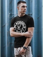 Pánské tričko s potiskem černé FashionStreet RX5584