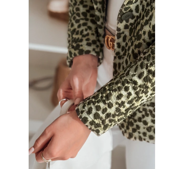 Dámská bunda do pasu MARABELL zelená FashionStreet PY0129