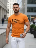 Pánské tričko Life on Wheels oranžové FashionStreet NX5016R