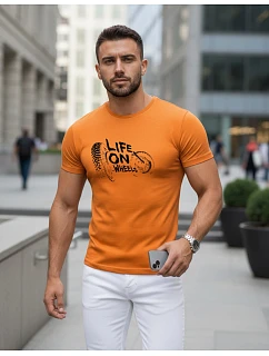 Pánské tričko Life on Wheels oranžové FashionStreet NX5016R
