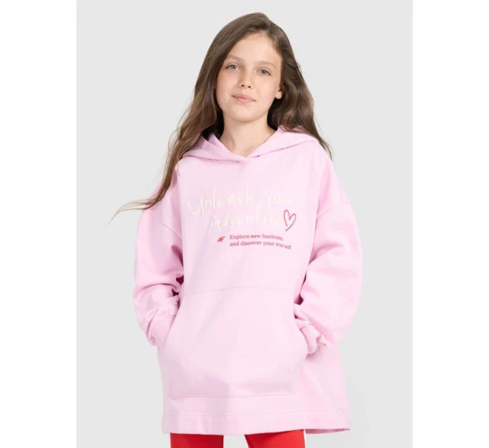 Dívčí mikina oversize s kapucí 4F 4FJRAW25TSWSF2429-56S Dívčí mikina oversize s kapucí 4F 4FJRAW25TSWSF2429-56S