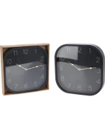 30x30CM ČERNÉ VÝBORNÉ DOMÁCÍ NÁSTĚNNÉ HODINY