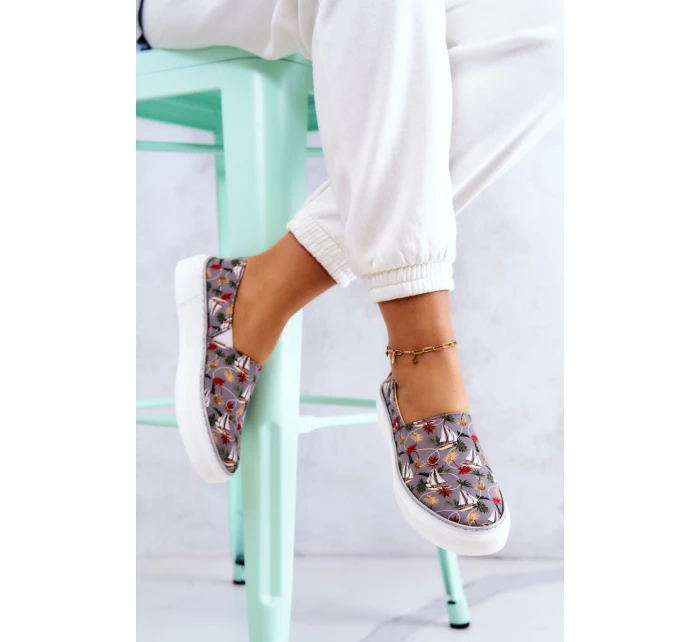 Dámské tenisky nazouvací Memory Foam Big Star model 21577194 šedé - Big Star Shoes