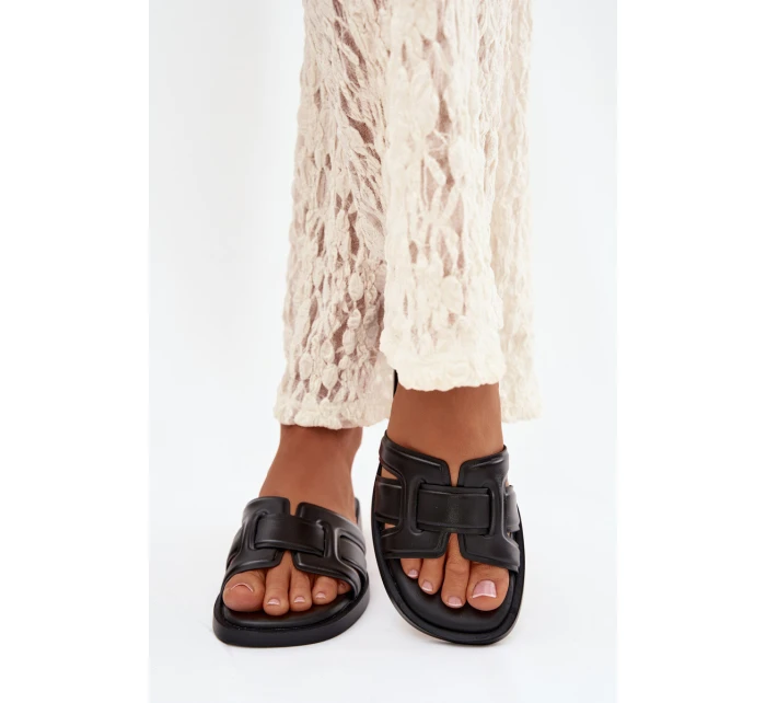 Dámské nazouváky na nízkém podpatku černé model 21900494 - Boto