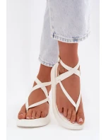 Dámské sandály na platformě bílé model 22038406 - Boto