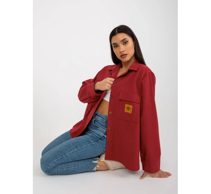 Dámská košile LK KS 509164.11 tmavě růžová - FPrice