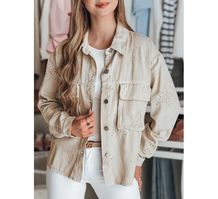 Dámská přechodná bunda v jedné velikosti v cappuccino Dstreet model 21986538 - FashionStreet Dámská přechodná bunda v jedné velikosti v cappuccino Dstreet model 21986538 - FashionStreet