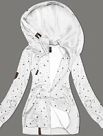 Dámská mikina s kapucí Stars light grey (2305)