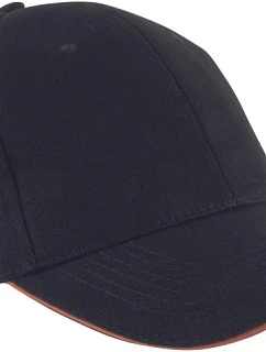 K-up KP 011 6 Panelová sandwich kšiltovka "Orlando" 20.0011 black/orange