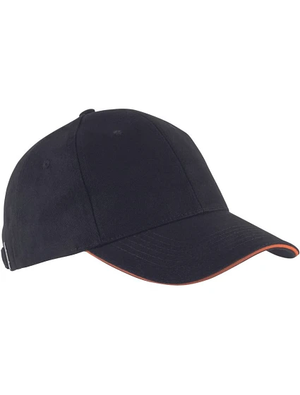 K-up KP 011 6 Panelová sandwich kšiltovka "Orlando" 20.0011 black/orange K-up KP 011 6 Panelová sandwich kšiltovka "Orlando" 20.0011 black/orange