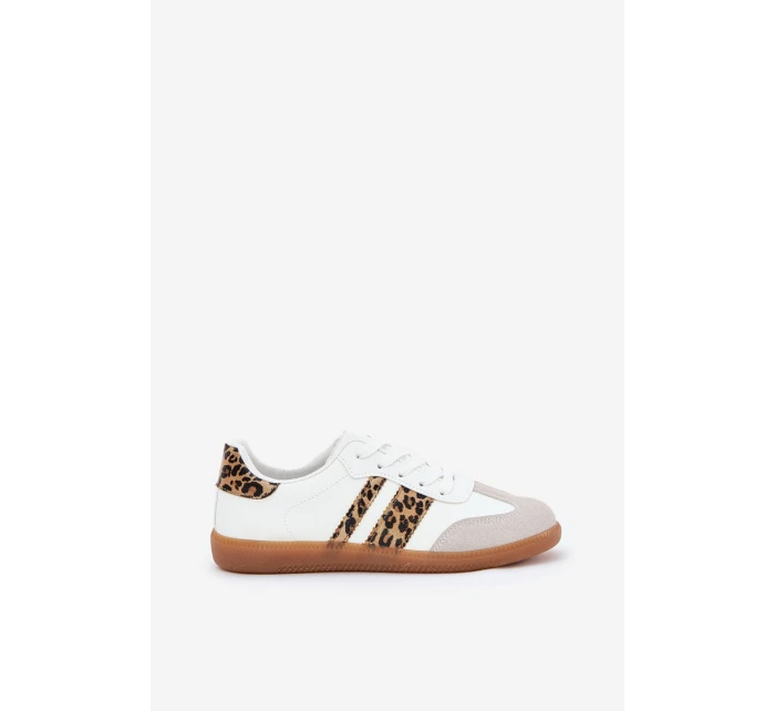 Nízké Dámské Tenisky Z Eko Kůže Leopardí Bílé Nonalorin Nízké Dámské Tenisky Z Eko Kůže Leopardí Bílé Nonalorin