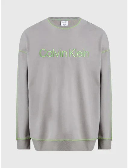 Pánská mikina NM2458E PET béžová - Calvin Klein