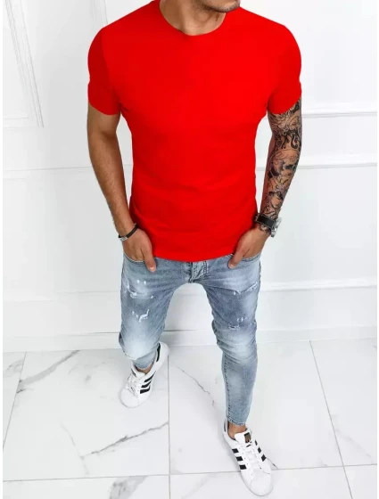 Pánské základní červené tričko Dstreet model 21964734 - FashionStreet Pánské základní červené tričko Dstreet model 21964734 - FashionStreet