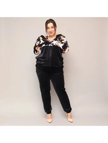 Černý dámský velurový komplet model 20070142 - Moon