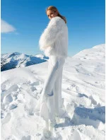 bunda v barvě ecru s podšívkou model 20840818 - Factory Price