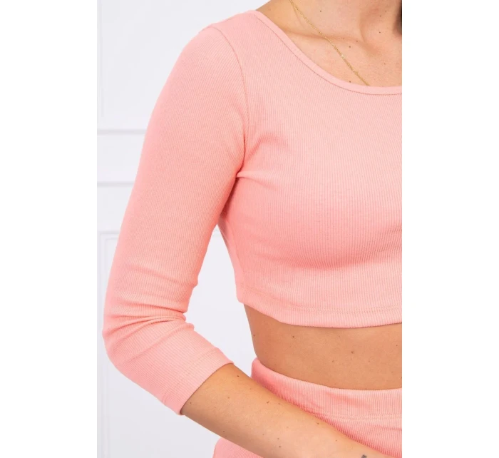 Souprava halenky a sukně v meruňkové barvě