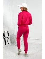 Set 3 v 1 mikina s cvočky + top + kalhoty fuchsie Set 3 v 1 mikina s cvočky + top + kalhoty fuchsie