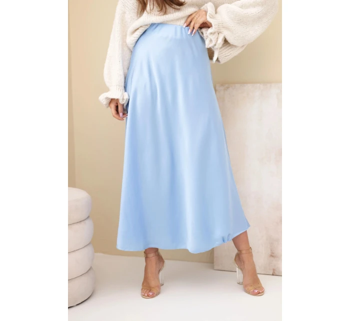 Sukně dámská viskózová rozšířená modrá