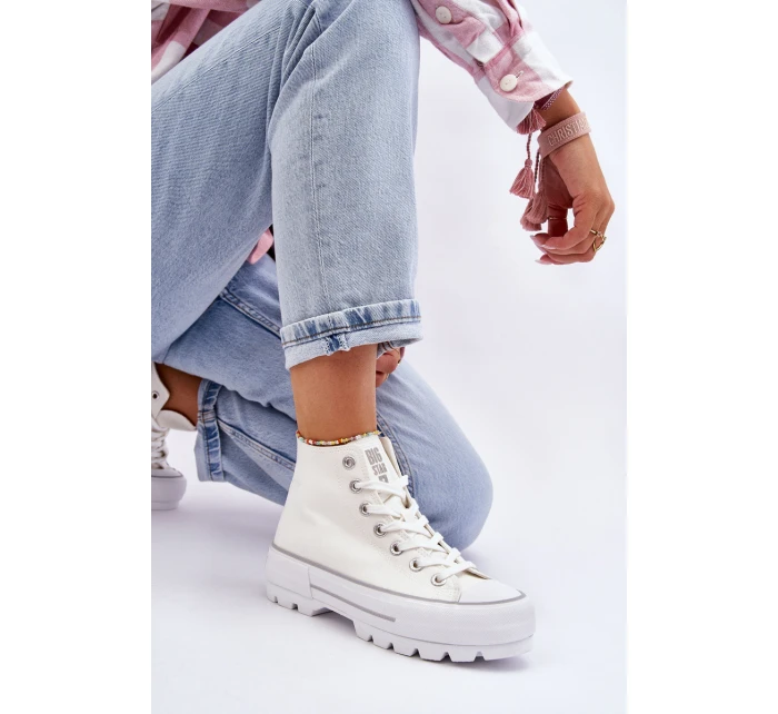 Látkové tenisky na platformě Big Star Bílá model 21610375 - Big Star Shoes